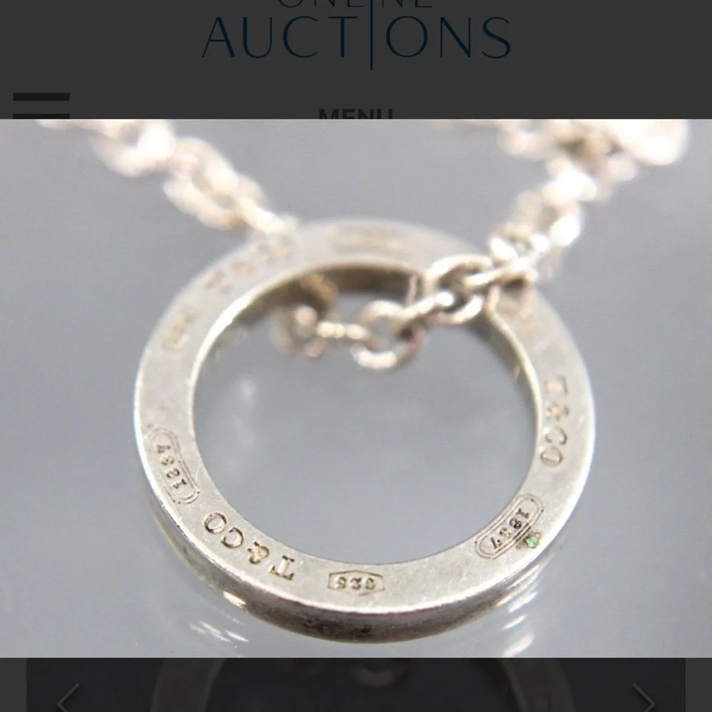 Tiffany & Co. Silver Circle Pendant Necklace
